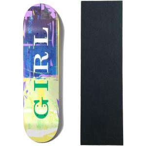 【並行輸入品】ガールズスケートボードデッキ ケネディ レタープレス 8.5インチ x 31.95インチ グリップ付き　