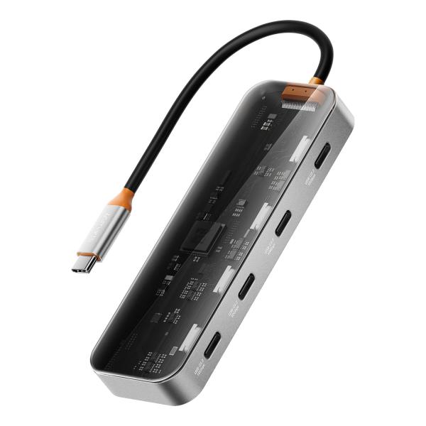 【並行輸入品】4 Ports USB C Hub,Multiport Adapter with 4 ...