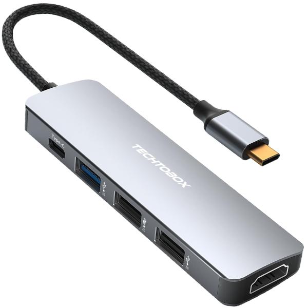 USB C HUB, USB C Multiport Adapter, Type C HUB 5 i...