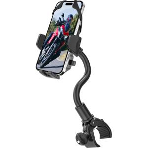 【並行輸入品】Aozcu Long Arm Motorcycle Phone Mount, [Upgraded Secure Tether]