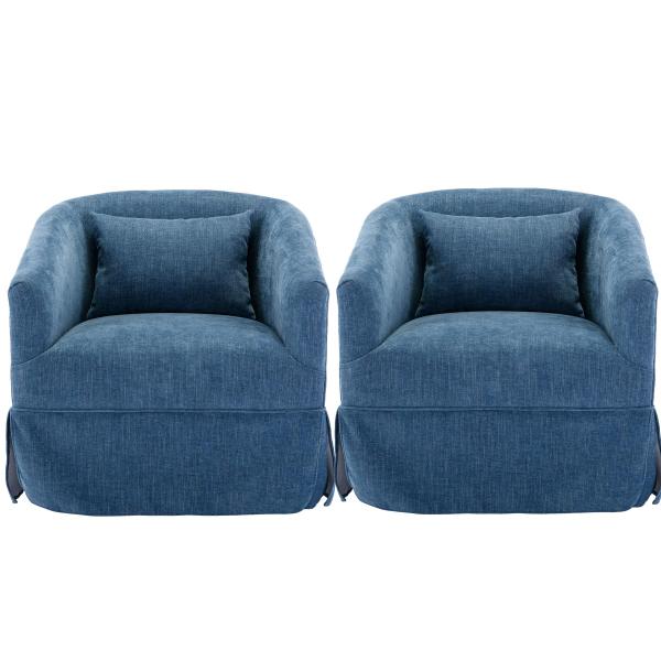 Nolohoo Swivel Accent Chair Set of 2, Upholstered ...