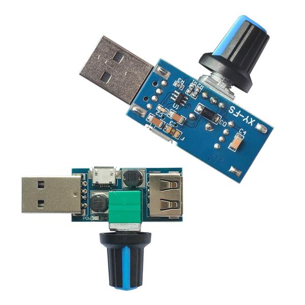 ThtRht USBファンコントローラー 無段階速度レギュレータ 空気量冷却ガバナー ノイズスピード...