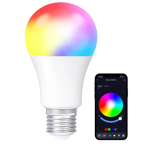 YKNAWOIR Smart Light Bulbs,WiFi and Bluetooth Colo...