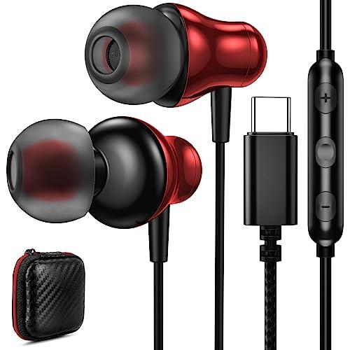 USB C Earbuds Headphones Microphone for iPhone 15 ...
