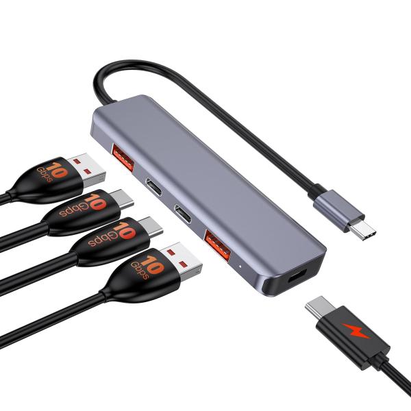 Getatek USB Cハブ 5イン1 USB Cアダプター 100W PD充電 10Gbps U...