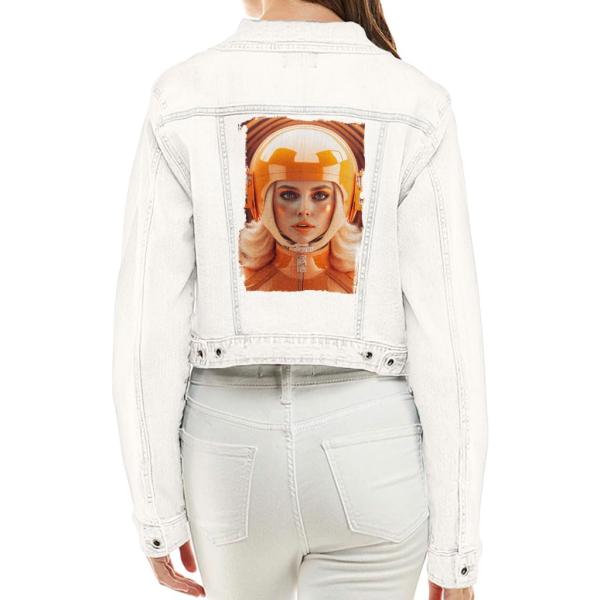 【並行輸入品】Racer Design Cropped Women's Denim Jacket  ...