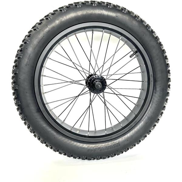 【並行輸入品】20インチ x 4.0 ファットバイク リアホイールアセンブリ タイヤとハブとスポーク...