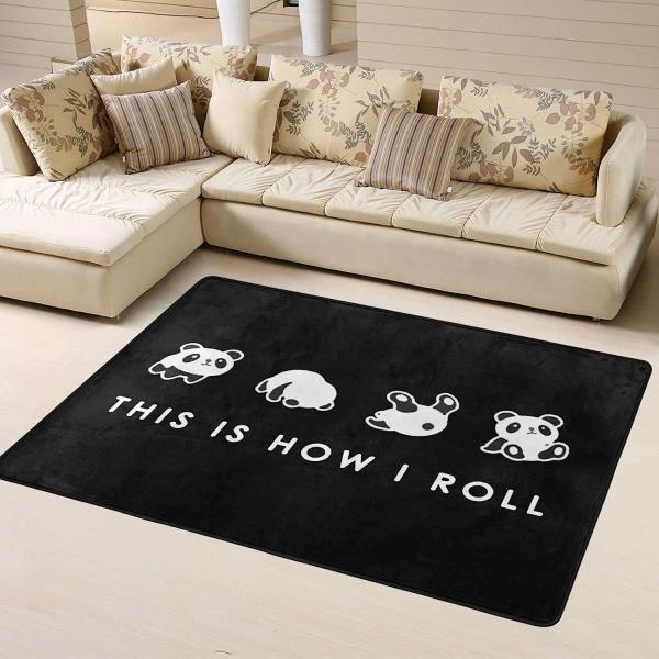 【並行輸入品】Animal Panda This is How I Roll Carpet 24x1...