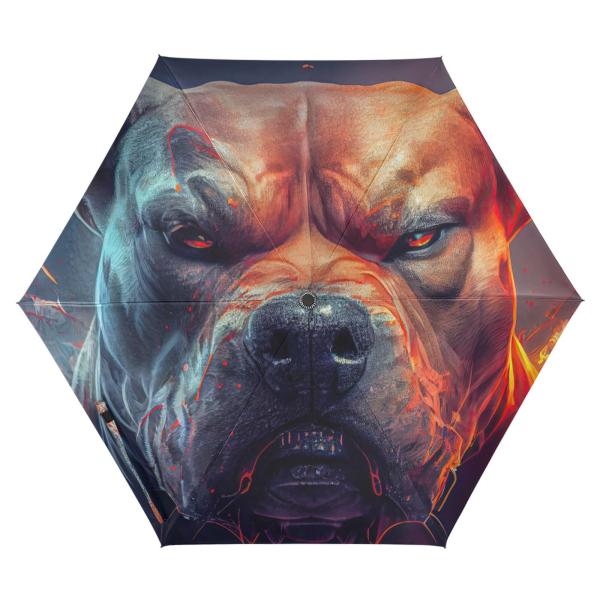 【並行輸入品】ZENWAWA Angry Pitbull Travel Umbrella Auto ...