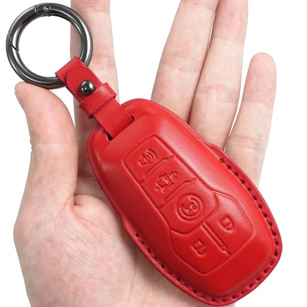 【並行輸入品】Kirsnda for Ford Leather Key fob Cover with...