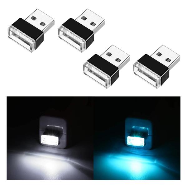 【並行輸入品】Ziciner 4 PCS USB LED Car Interior Atmosphe...