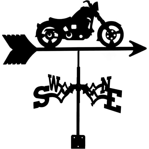 【並行輸入品】風見鶏 オートバイ 風見鶏 ルーフマウント用 屋外農場シーン ガーデンステーク ウェザ...