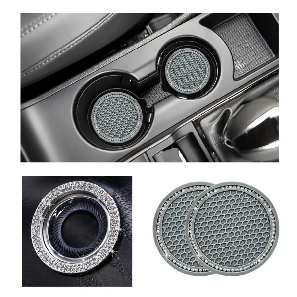 【並行輸入品】Ziciner キラキラ光るカーカップコースター 2枚パック スパークリングプッシュス...
