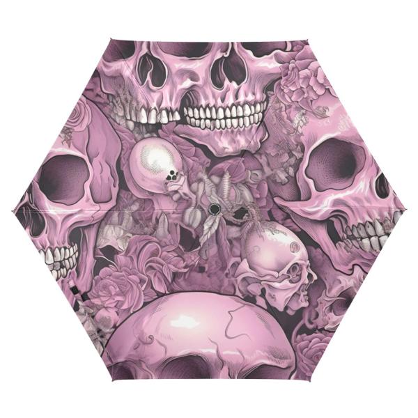 【並行輸入品】ZENWAWA Purple Skulls Travel Umbrella Auto ...