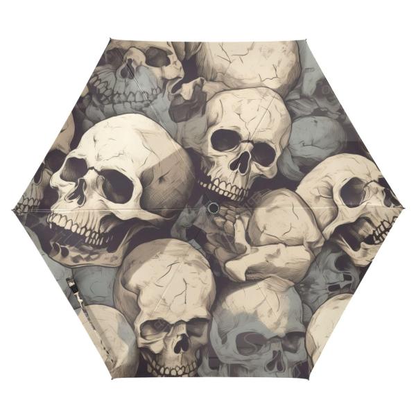 【並行輸入品】ZENWAWA Grungy Skull Pile Travel Umbrella A...