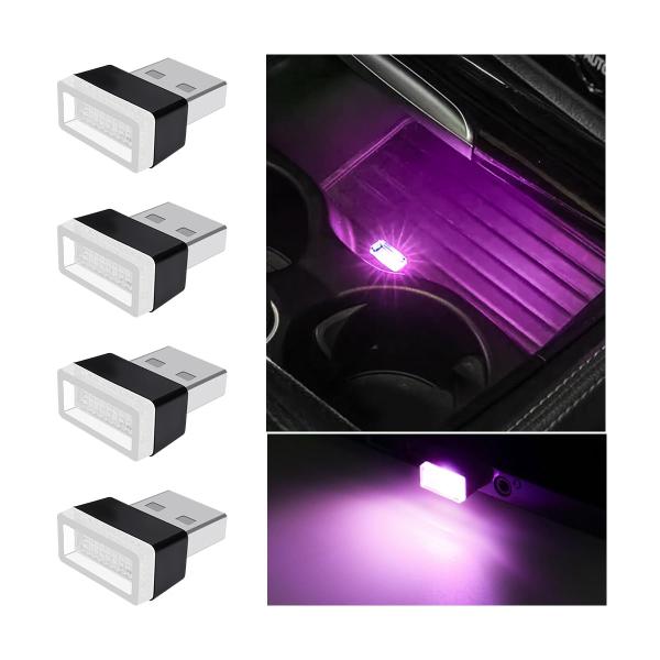 【並行輸入品】Mandark 4個 USB LED 車内用雰囲気ランプ、プラグインUSBインターフェ...