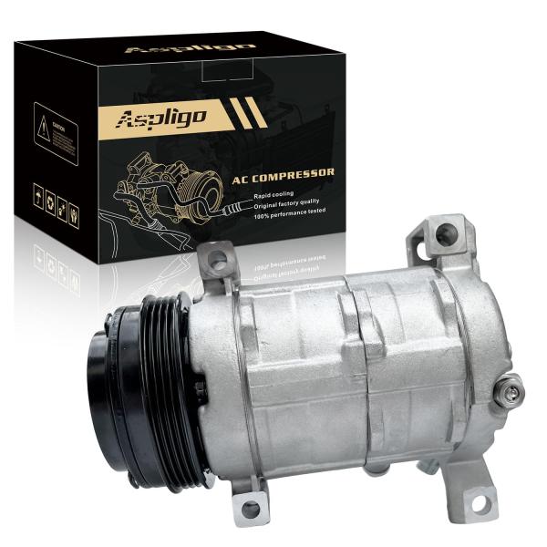 【並行輸入品】Aspligo クラッチ付きACコンプレッサー、エアコンエアコンコンプレッサー キャデ...