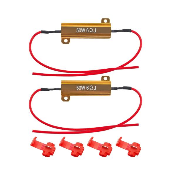 【並行輸入品】HZEL 2個 50W 6ohm 車用負荷抵抗器、LED高速ハイパーフラッシュウィンカ...