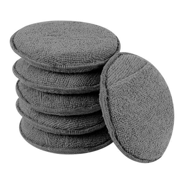 【並行輸入品】Hovom マイクロファイバーワックスアプリケーター 6個 5インチ ラウンドアプリケ...