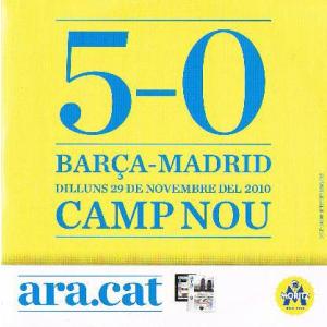 『５−０』　リーガ2010/11シーズンFCバルセロナ対レアル・マドリード　2010.11.29　D...
