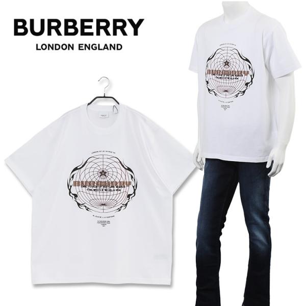 バーバリー BURBERRY ロゴグラフィックプリント オーバーサイズTシャツ 8049457-A1...