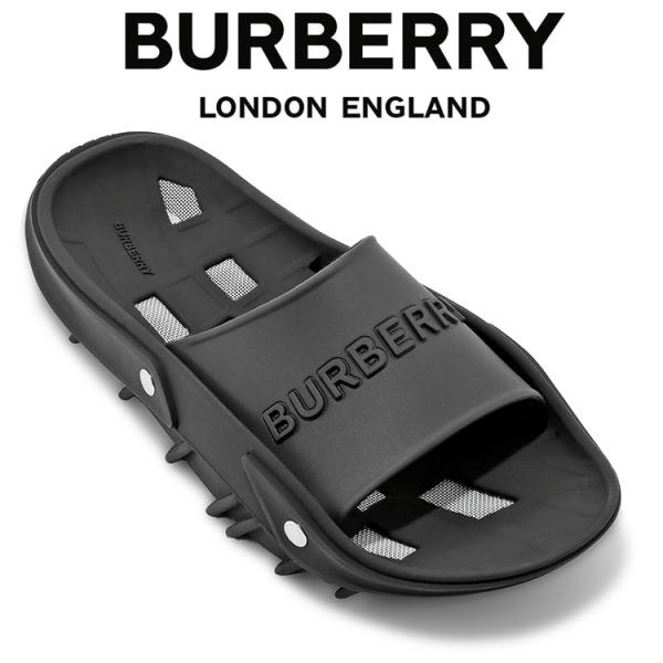 バーバリー BURBERRY サンダル スライダー Bucklow ロゴ サンダル 8056803-...