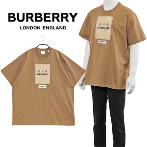 バーバリー BURBERRY SERGIO ラベルロゴ オーバーサイズ Tシャツ 8057530-A1420 CAMEL キャメル｜importbrand-jp
