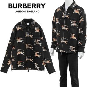 BURBERRY チェック EKD ウールブレンド ジップフロントシャツ 8070958-A7168 ARCHIVE BEIGE IP PAT｜importbrand-jp