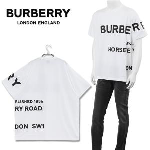 バーバリー Tシャツ BURBERRY ホースフェリープリント コットン オーバーサイズ 8040691-A1464 WHITE｜importbrand-jp