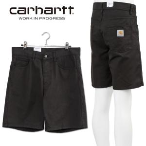 Carhartt WIP デニム ハーフパンツ ニューエルショート リラックスフィット I027952-89GD Black