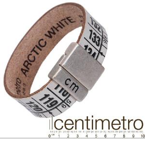 センチメトロ ilcentimetro レザーブレスレット ホワイト ARCTIC WHITE｜importbrand-jp