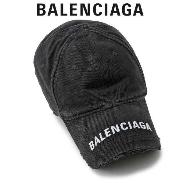 バレンシアガ BALENCIAGA ウォーンアウトエフェクト ロゴ キャップ 745132-410B...