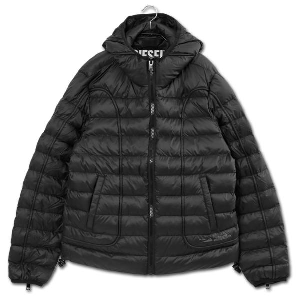 DIESEL フーデッド パデッド ジャケット バイカージップ A06145-0BHAZ W-SCO...