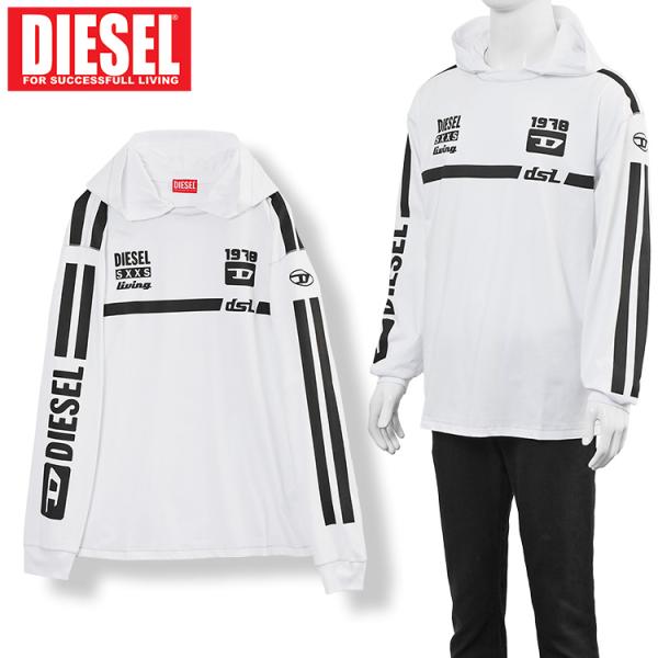 ディーゼル DIESEL ロンT パーカー フード付き A22003-0ALBV T-BOXT-LS...