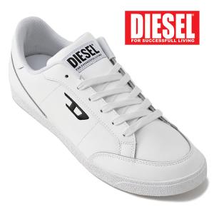 ディーゼル DIESEL レザー スニーカー ホワイト Y03907-P0476 S-D-LEO LOW-T1002 メンズ ローカット