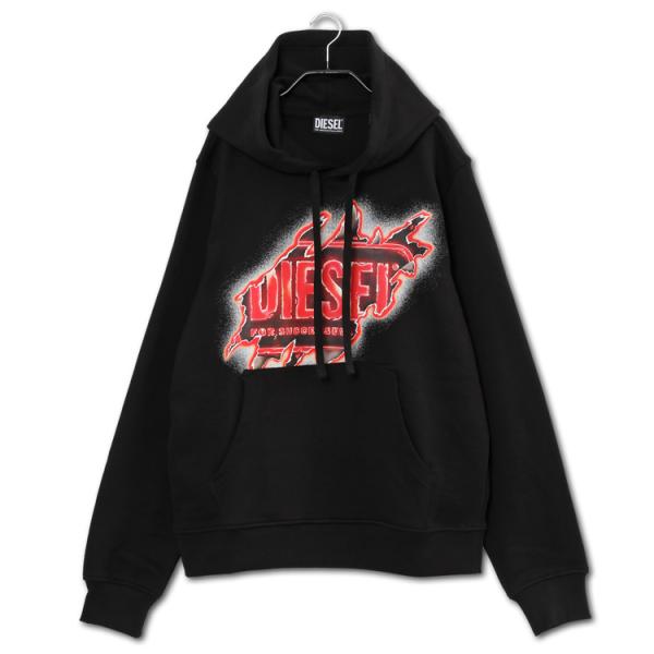 ディーゼル DIESEL パーカー スクラッチ クッキーロゴ A09829-0BAWT S-GINN...