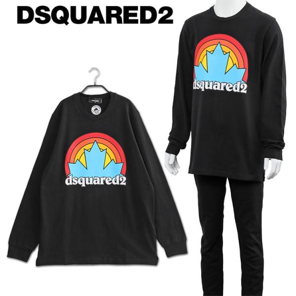 ディースクエアード DSQUARED2 ロンT Sunset Leaf ロングスリーブ Tシャツ 長...