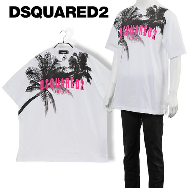 ディースクエアード DSQUARED2 パームツリー Tシャツ D2 Palms Slouch T-...