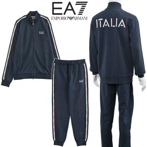 エンポリオ アルマーニ EMPORIO ARMANI EA7 セットアップ トラックスーツ Italian Spirit 7M001867-AF12660-UB102 ネイビー ロゴテープ メンズ