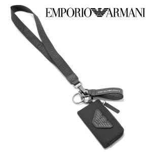 アルマーニ ミニ 財布 EMPORIO ARMANI ネックストラップ マルチウォレット キーホルダー カードケース Y4R421-Y216J-81073｜importbrand-jp