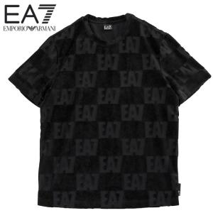 エンポリオ アルマーニ EA7 Tシャツ 総柄 パイル地 7M000508-AF21254-UC001 ブラック メンズ