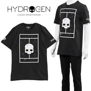 ハイドロゲン HYDROGEN テニスコート Tシャツ TENNIS COURT TEE T00720-G48 BLACK PAINT｜importbrand-jp