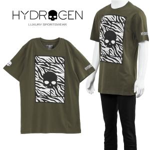 ハイドロゲン HYDROGEN テニスコート スカル Tシャツ T00720-G77 MILITARY GREEN ZEBRA｜importbrand-jp