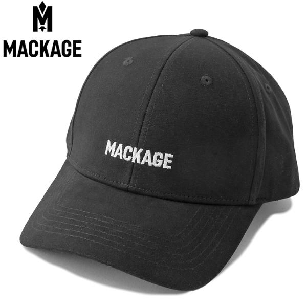 マッカージュ MACKAGE ベースボールキャップ ANDERSON-R-BLACK ブラック ロゴ...