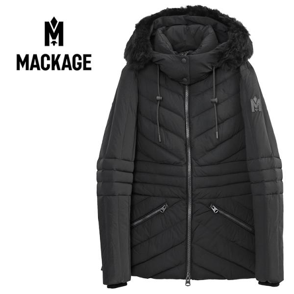 MACKAGE マッカージュ レディース ダウンジャケット シープファー NADIA-SH-BLAC...