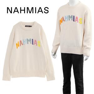 ナミアス NAHMIAS ニット Rainbow Nahmias Intarsia Crewneck KW7-CN1J23-270 SAND｜importbrand-jp