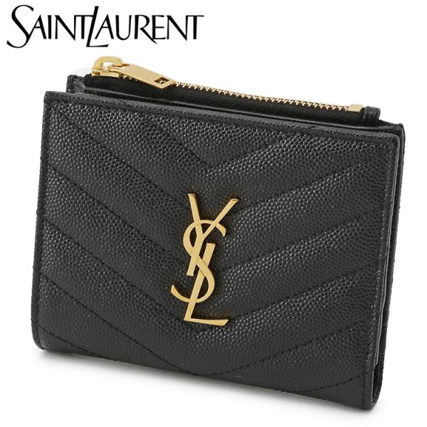 サンローラン SAINT LAURENT カサンドラ 二つ折り財布 575879-BOW01-100...