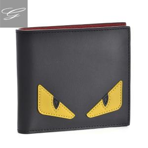 フェンディ 二つ折り財布 FENDI メンズ MONSTER ブラック 7M0169-O73-F0U9T｜importbrandgrace