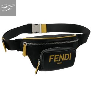 SALE フェンディ/FENDI バッグ メンズ ナイロン×カーフスキン ボディバッグ/ベルトバッグ NERO+SUNFLOWERS+PALLADIO 7VA483-ADMA-F0R2A｜importbrandgrace