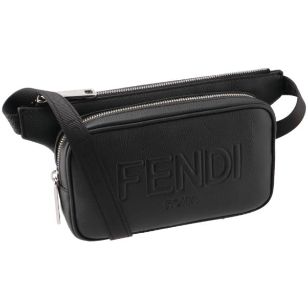 フェンディ/FENDI バッグ メンズ MARSUPIO LOGO LEATHER ボディバッグ/ウ...